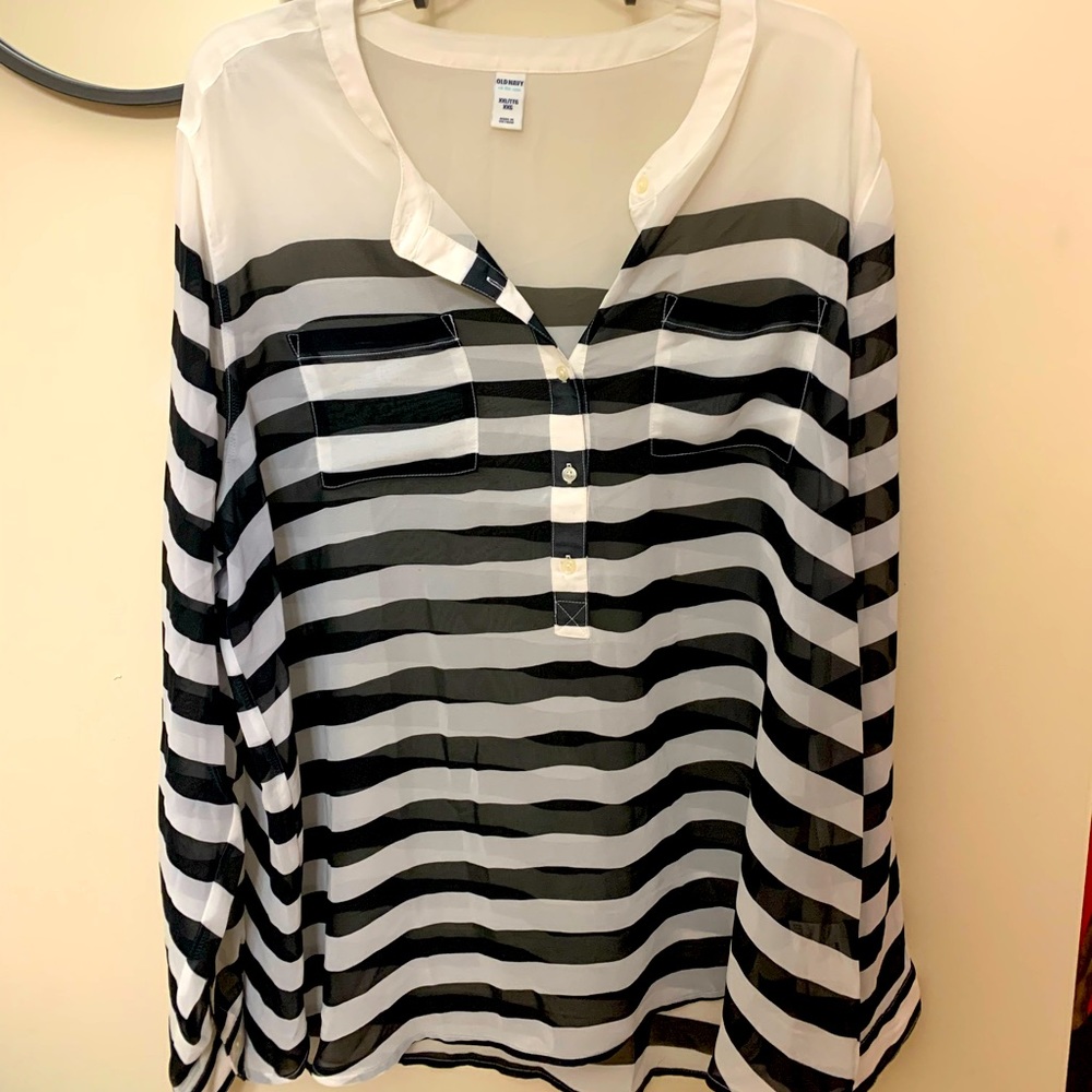 B&W Stripped Blouse